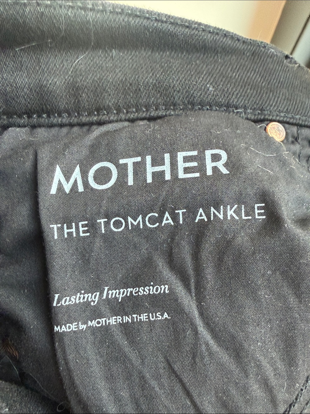 MOTHER Tomcat Ankle Jeans in Black